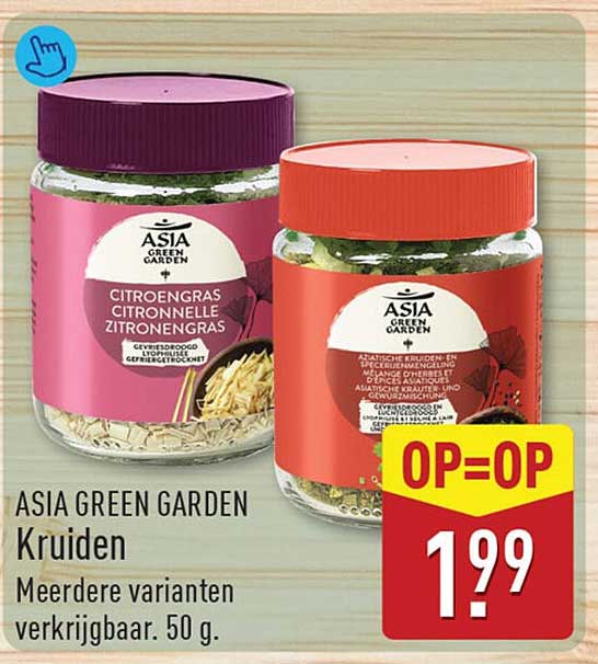 ASIA GREEN GARDEN Kruiden, Meerdere varianten verkrijgbaar. 50 g. OP=OP