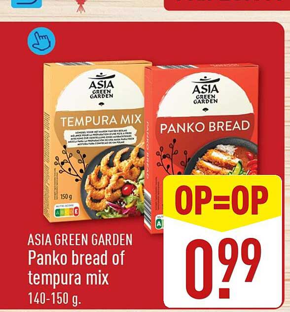 ASIA GREEN GARDEN Panko bread of tempura mix 140-150 g. OP=OP