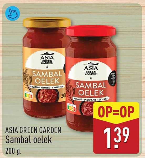 ASIA GREEN GARDEN Sambal oelek 200 g OP=OP