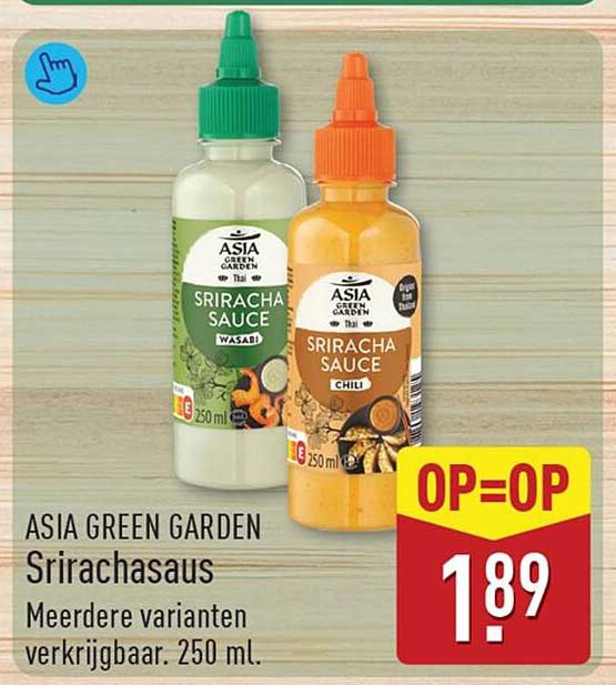 ASIA GREEN GARDEN Siracha saus Meerdere varianten verkrijgbaar. 250 ml. OP=OP