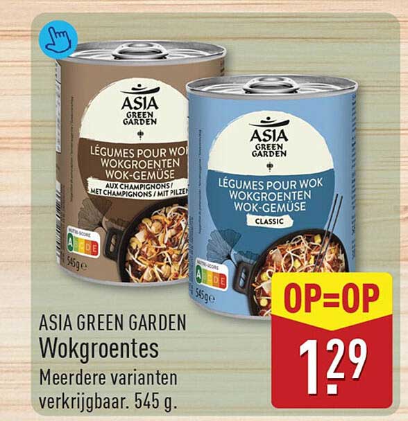 ASIA GREEN GARDEN Wokgroentes Meerdere varianten verkrijgbaar. 545 g. OP=OP