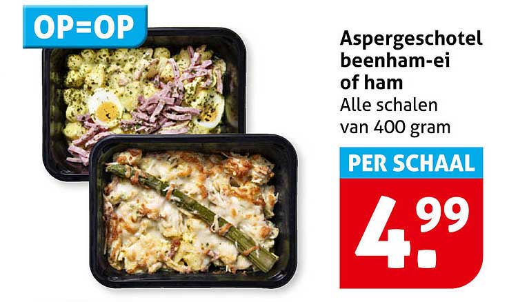 Aspergeschotel beenham-ei of ham OP=OP