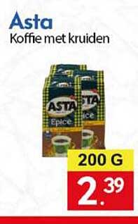 Asta Koffie met kruiden