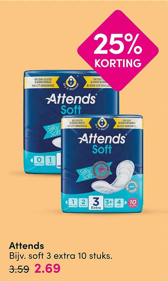 Attends Bijv. soft 3 extra 10 stuks