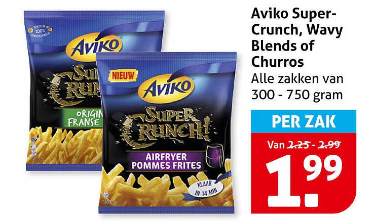 Aviko Super-Crunch, Wavy Blends of Churros