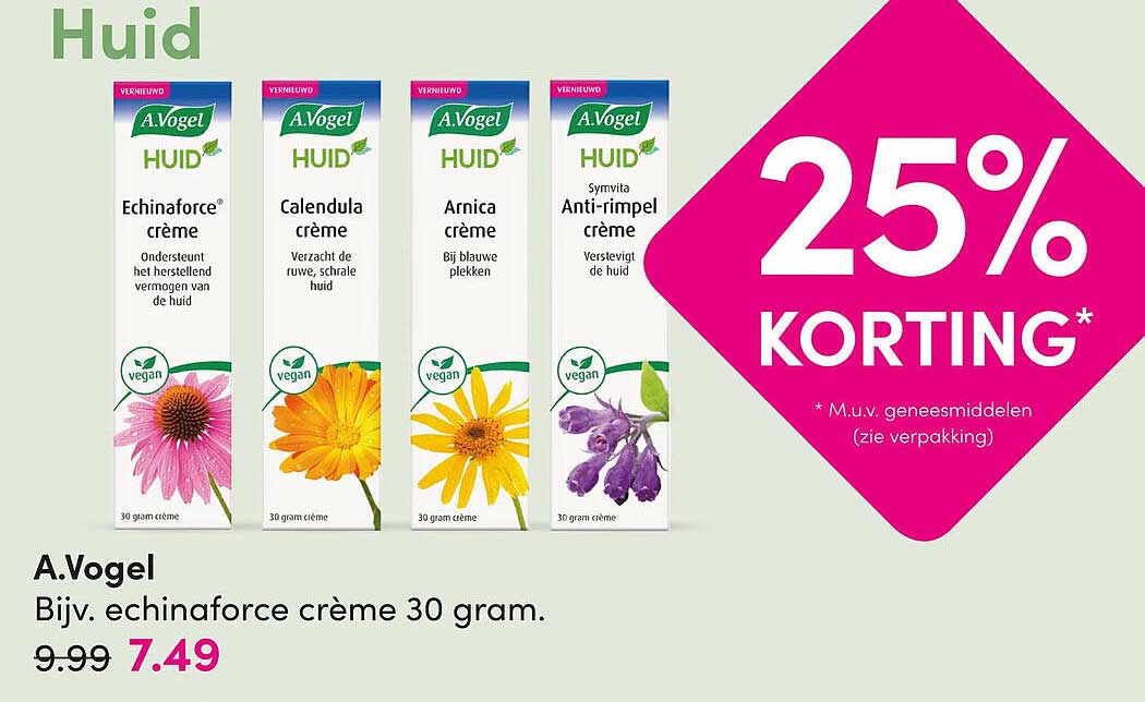 A.Vogel Bijv. echinaforce crème 30 gram. 25% KORTING*