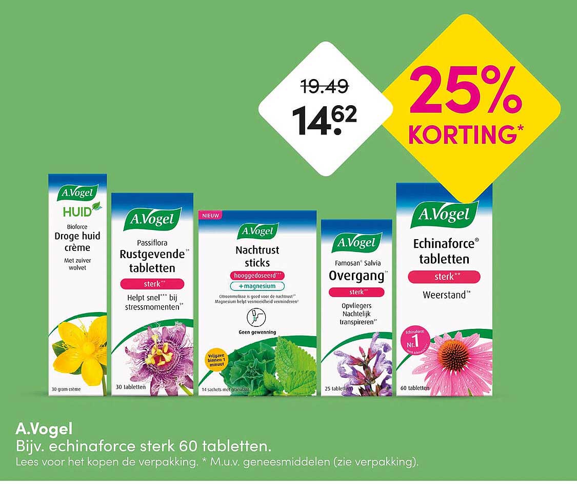 A.Vogel Bijv. echinaforce sterk 60 tabletten.