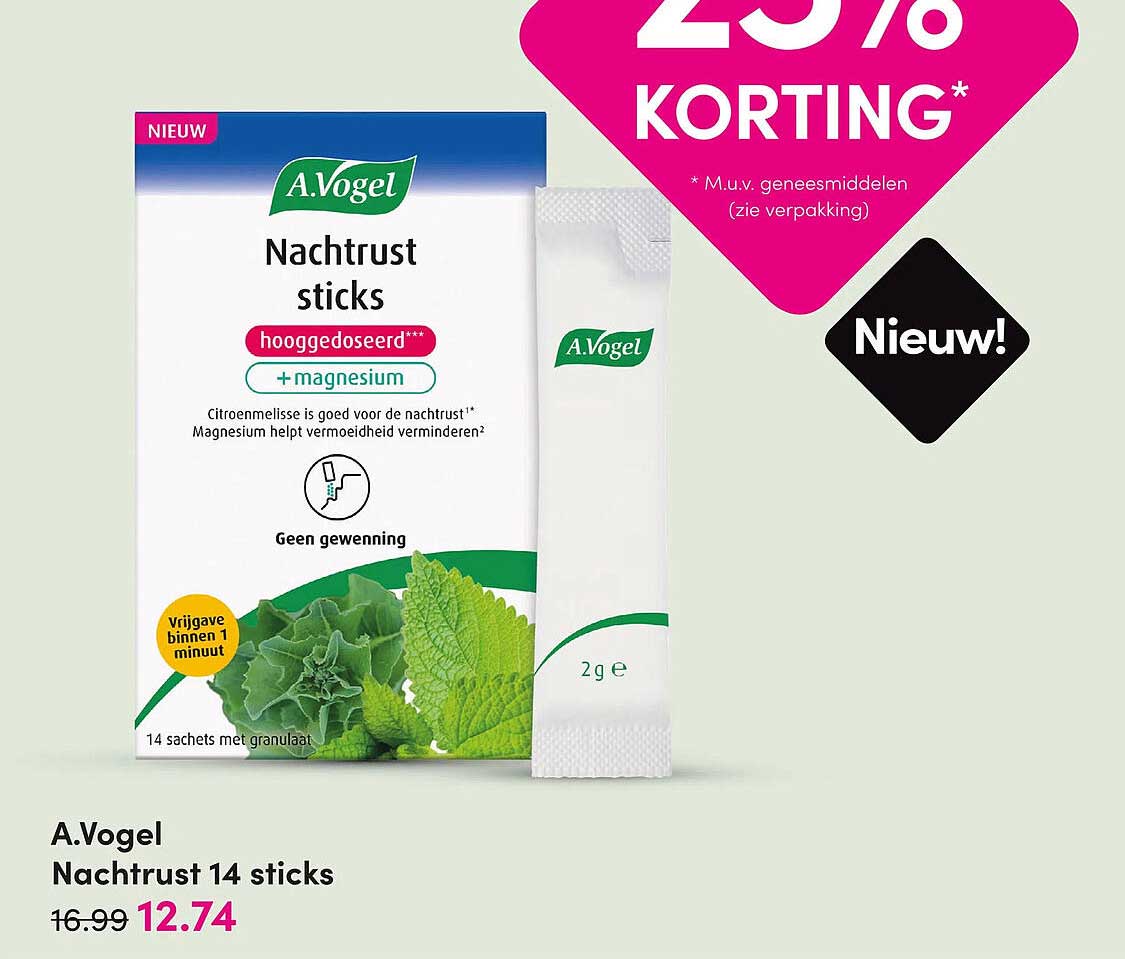 A.Vogel Nachtrust 14 sticks 25% KORTING*