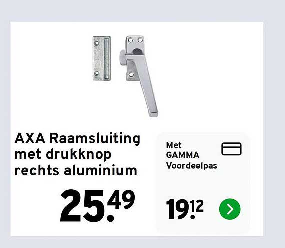 AXA Raamsluiting met drukknop rechts aluminium