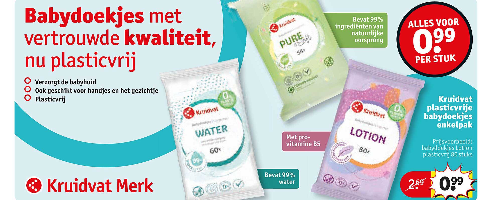 Babydoekjes met vertrouwde kwaliteit, nu plasticvrij