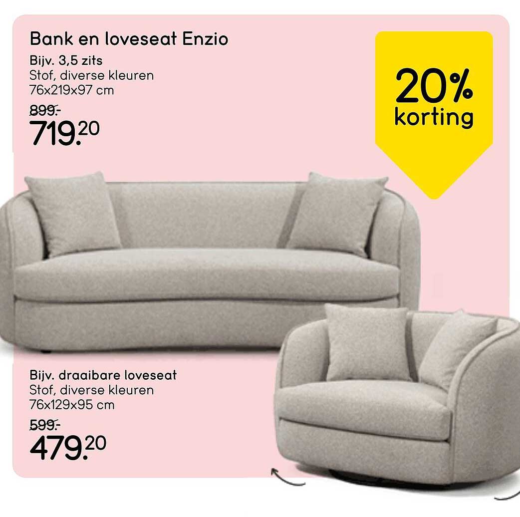 Bank en loveseat Enzio