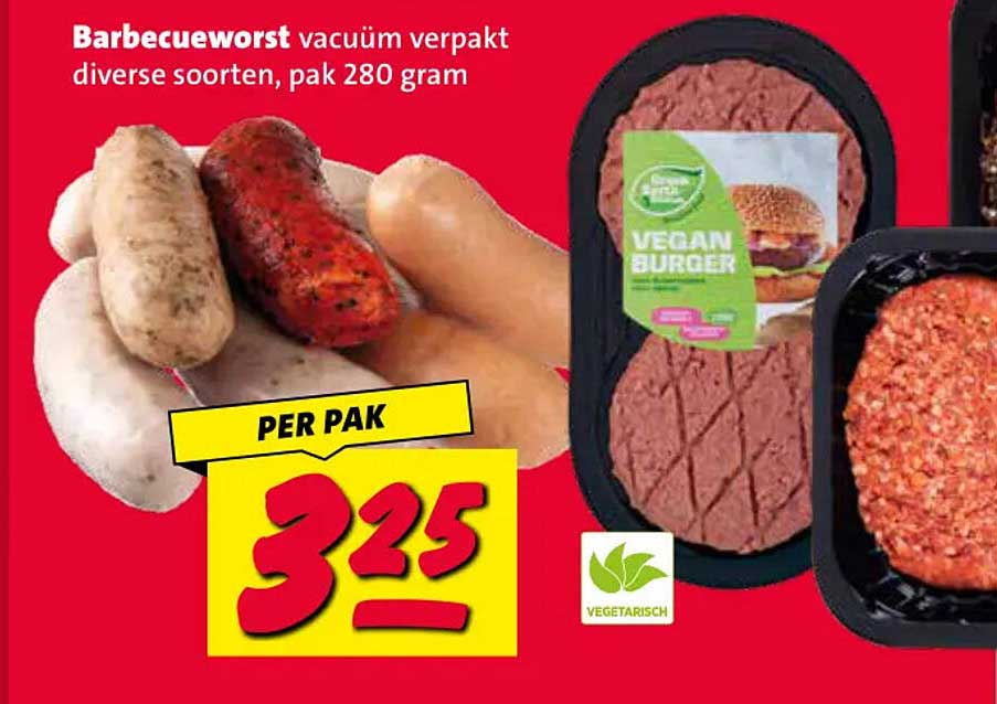 Barbecueworst vacuüm verpakt diverse soorten, pak 280 gram