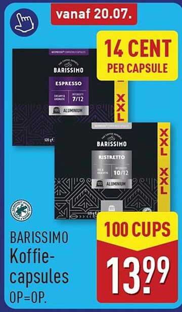BARISSIMO Koffie-capsules OP=OP.
