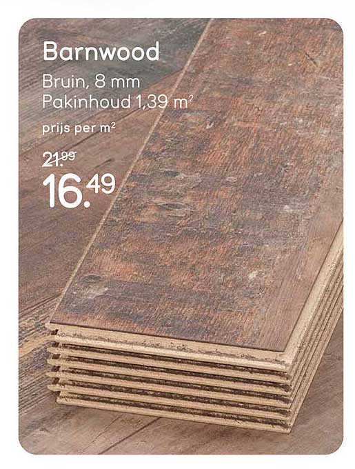 Barnwood Bruin, 8 mm Pakinhoud 1,39 m² prijs per m²