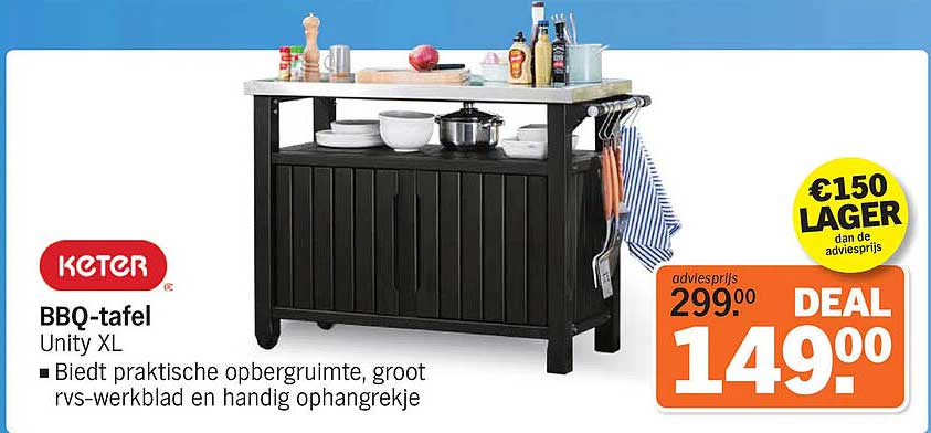 BBQ-tafel Unity XL