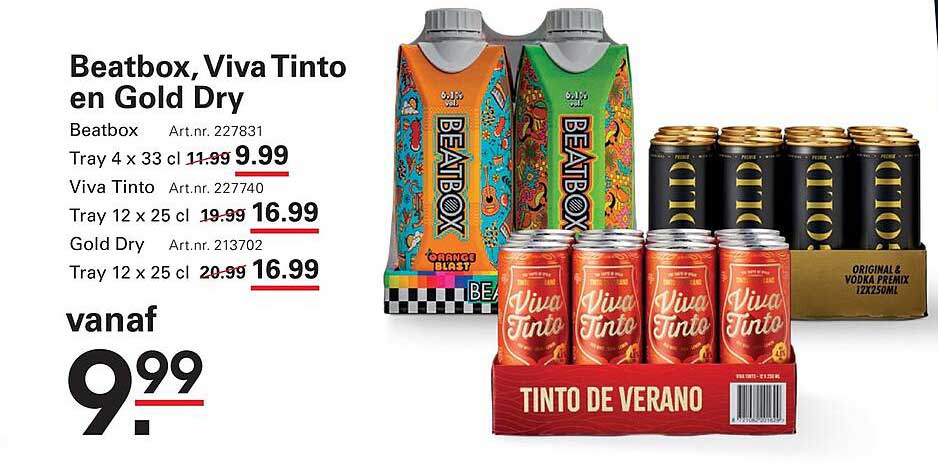 Beatbox, Viva Tinto en Gold Dry