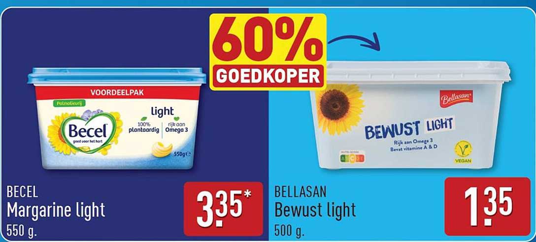 Becel Margarine light 550 g. 60% goedkoper
