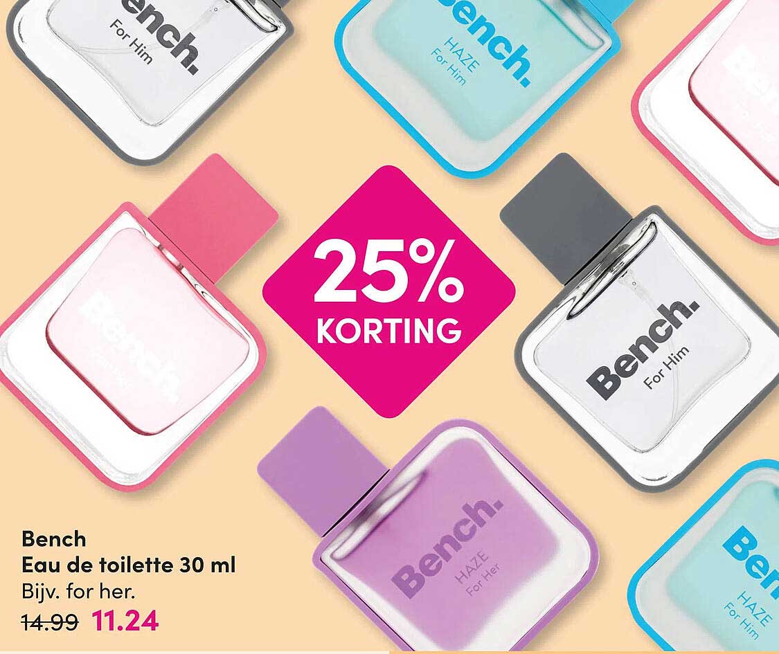 Bench Eau de toilette 30 ml Bijv. for her. 25% KORTING