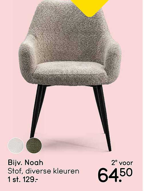 Bijv. Noah Stof, diverse kleuren 2e voor