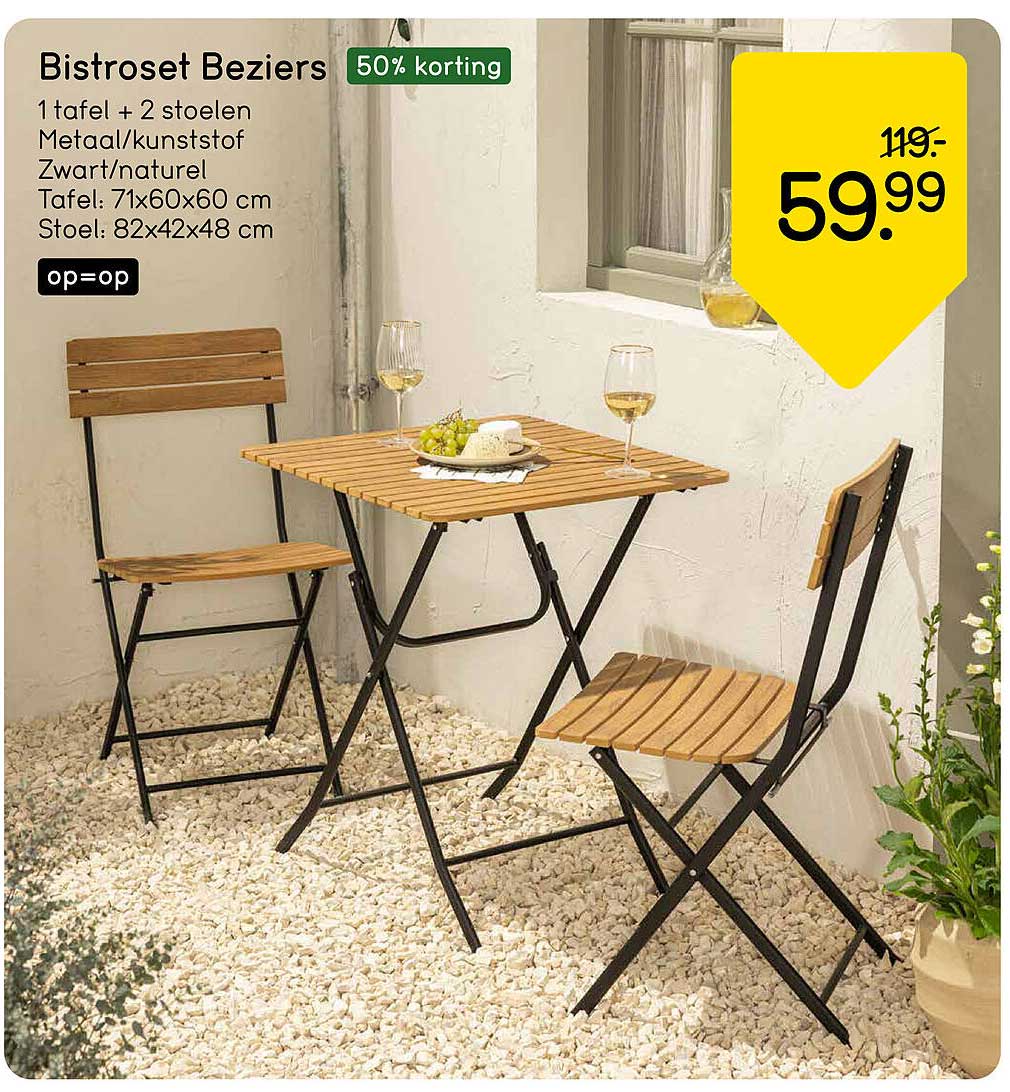 Bistroset Beziers 50% korting
