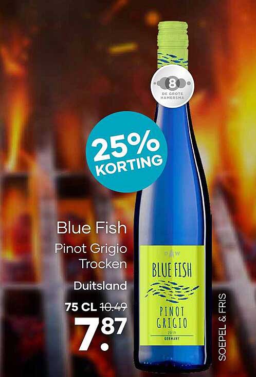 Blue Fish Pinot Grigio Trocken Duitsland 25% korting
