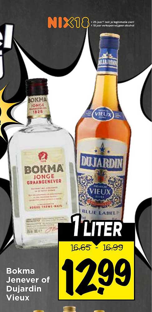 Bokma Jenever of Dujardin Vieux 1 liter