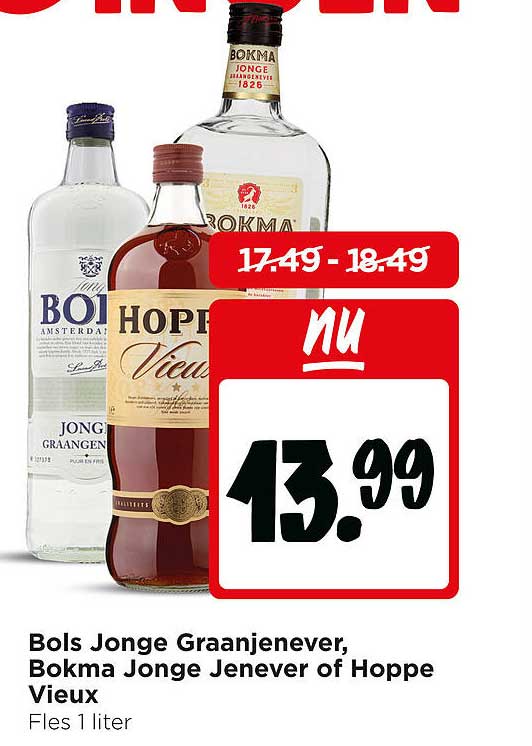 Bols Jonge Graanjenever, Bokma Jonge Jenever of Hoppe Vieux