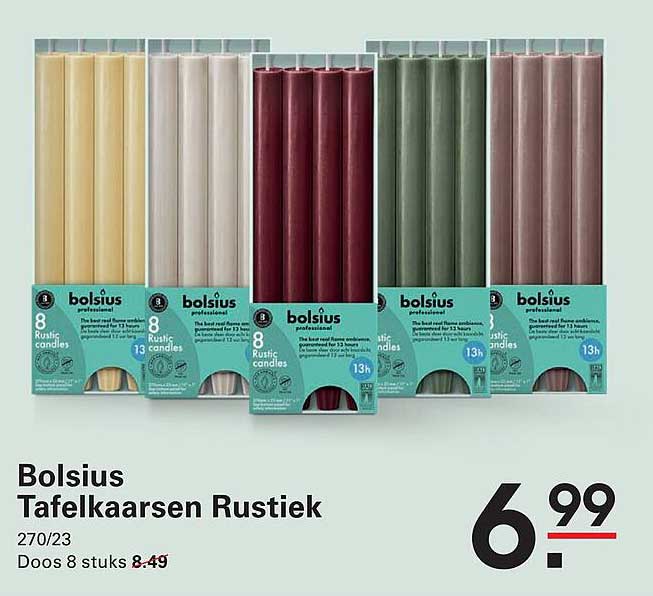 Bolsius Tafelkaarsen Rustiek