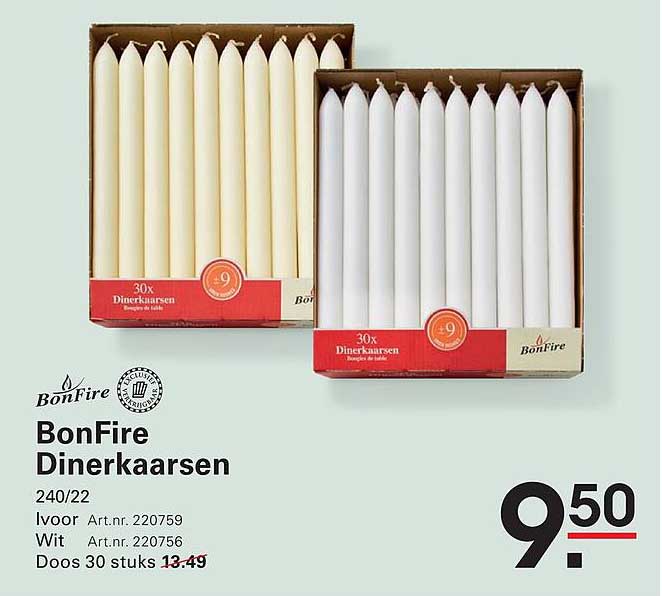 BonFire Dinerkaarsen