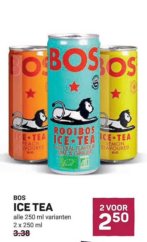 BOS ICE TEA alle 250 ml varianten 2 x 250 ml 2 VOOR