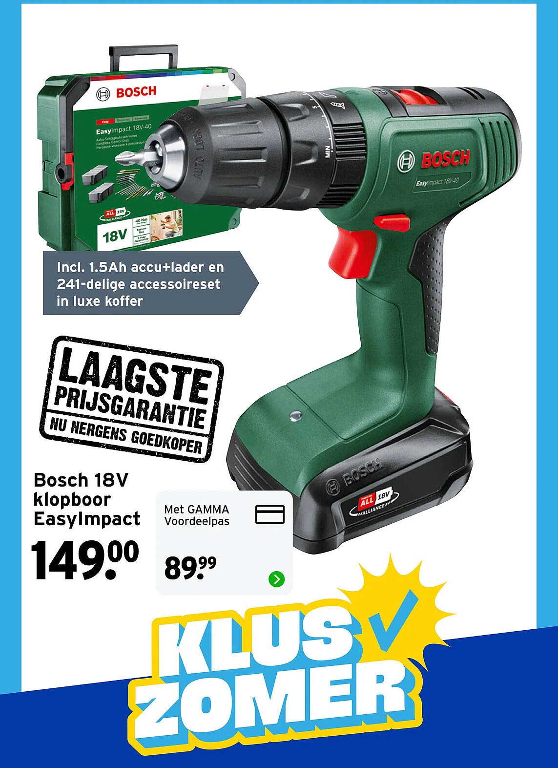 Bosch 18V klopboor EasyImpact