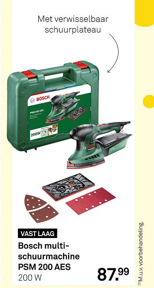 Bosch multi-schuurmachine PSM 200 AES 200 W