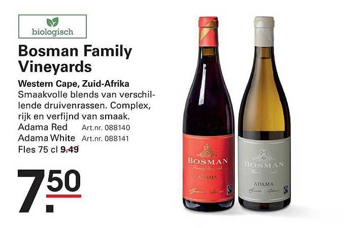 Bosman Family Vineyards Western Cape, Zuid-Afrika