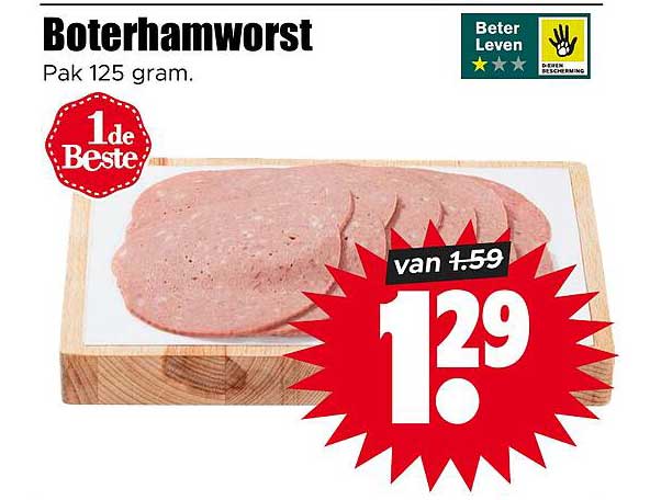Boterhamworst Pak 125 gram.