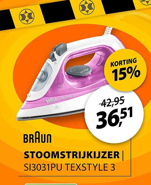 BRAUN STOOMSTRIJKIYZER SI3031PU TEXSTYLE 3