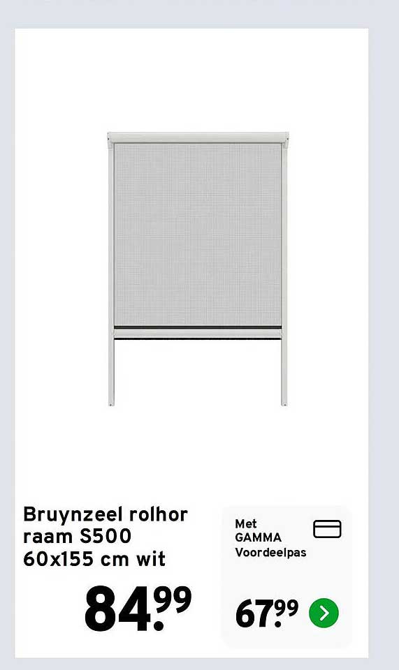 Bruynzeel rolhor raam S500 60x155 cm wit