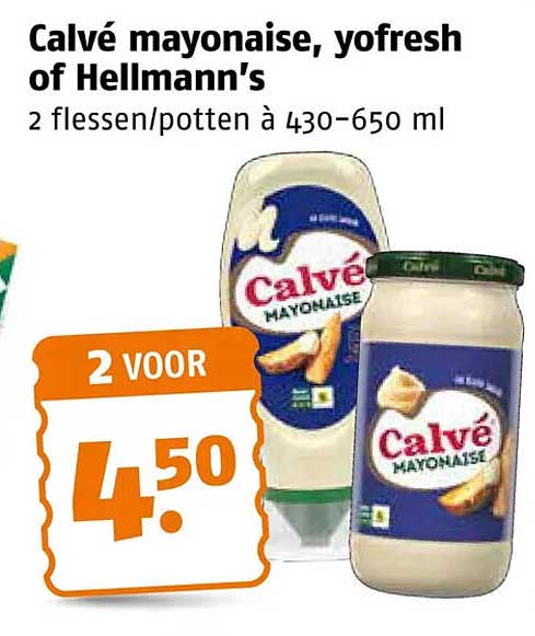 Calvé mayonaise, yofresh of Hellmann's