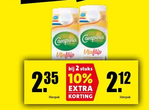 Campina Vla 2 stuks 10% EXTRA KORTING