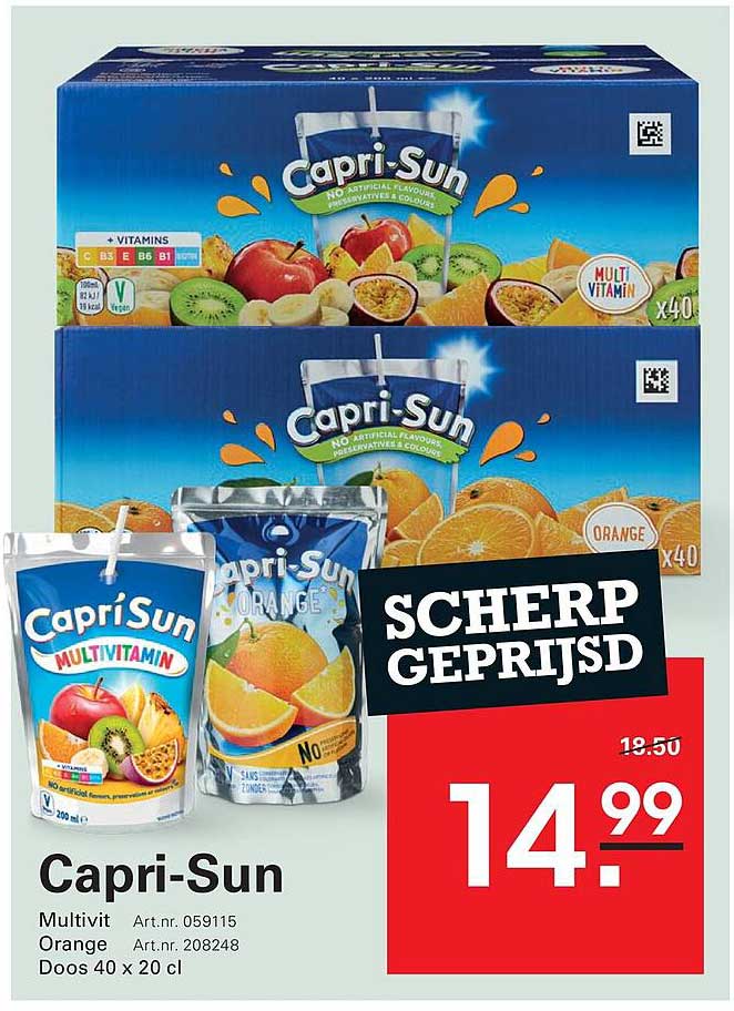 Capri-Sun Multivit Orange Doos 40 x 20 cl