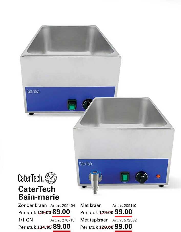 CaterTech Bain-marie Zonder kraan
