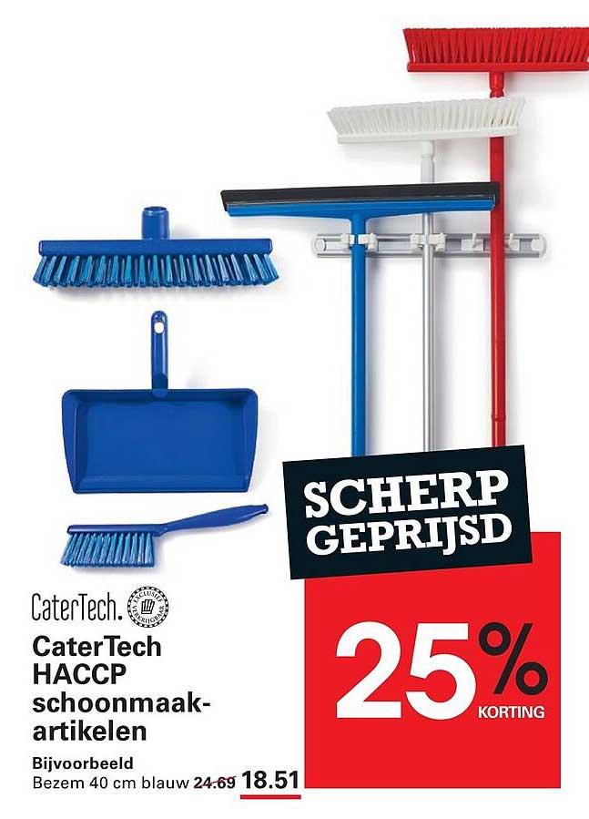 CaterTech HACCP schoonmaakartikelen 25% korting