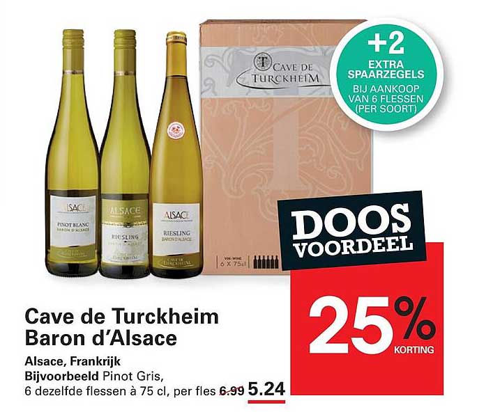Cave de Turckheim Baron d'Alsace 25% korting