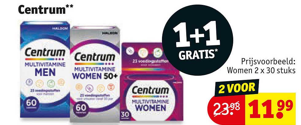 Centrum Multivitamine Women 2+1 gratis