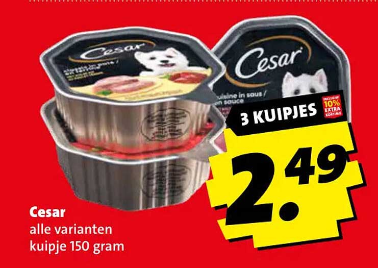 Cesar alle varianten kuipje 150 gram 3 kuipjes