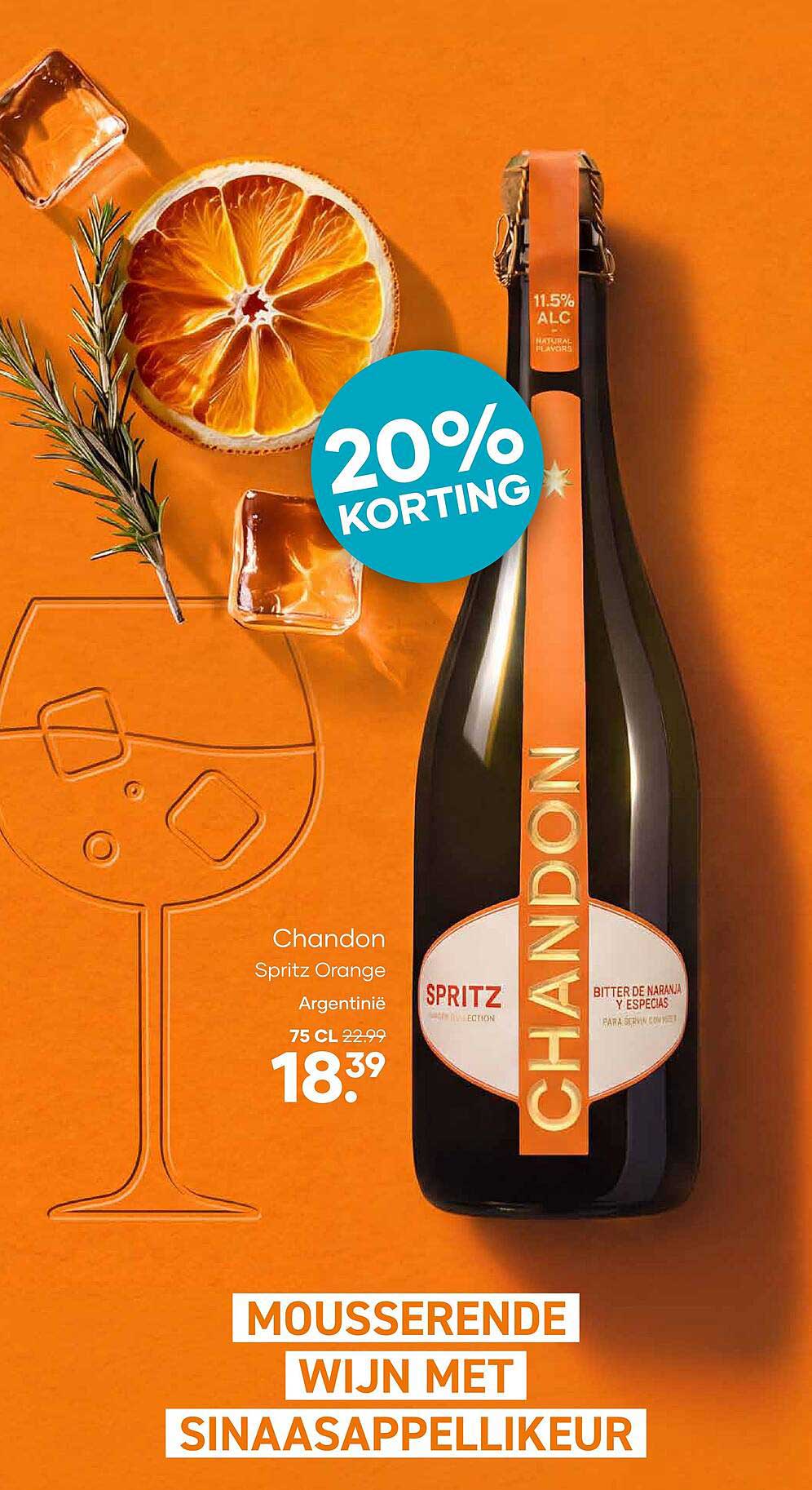 Chandon Spritz Orange Argentinië 75 cl 20% korting
