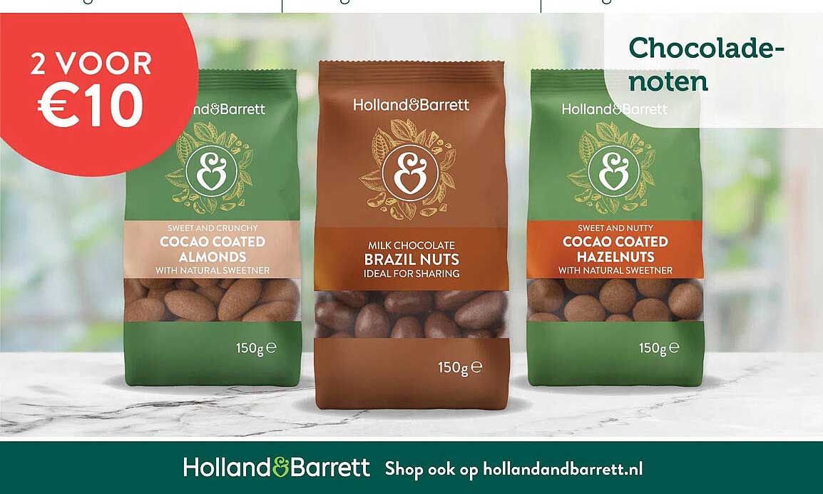 Chocolade-noten 2 voor €10