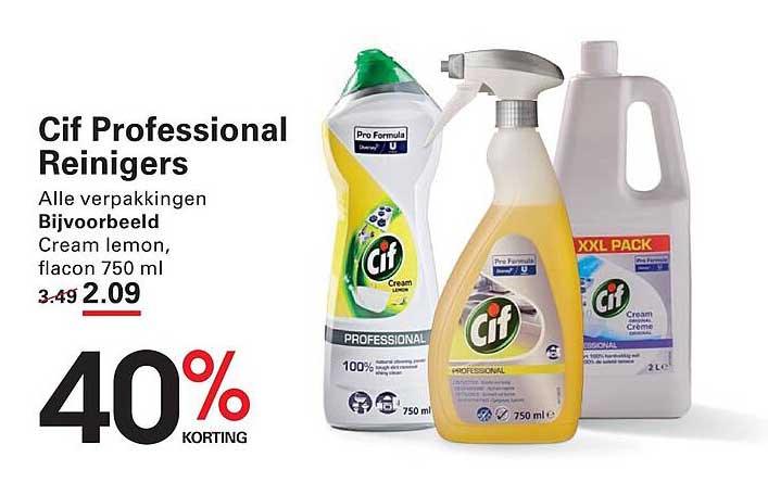 Cif Professional Reinigers 40% korting