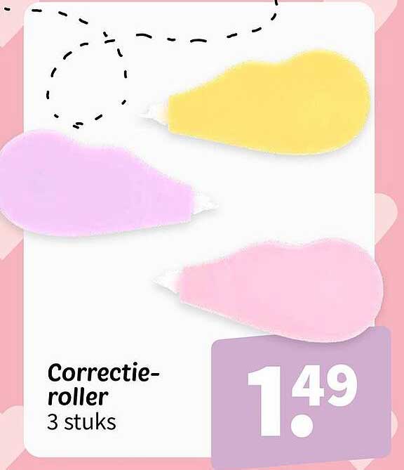 Correctie-roller 3 stuks