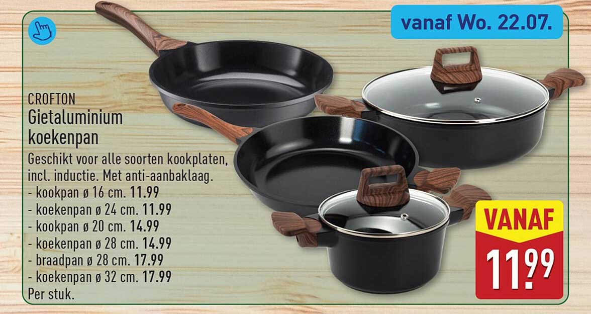 CROFTON Gietaluminium koekenpan