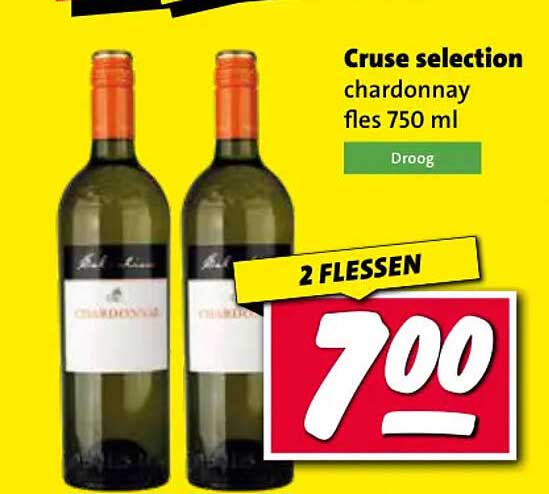 Cruse selection chardonnay fles 750 ml Droog 2 FLESSEN